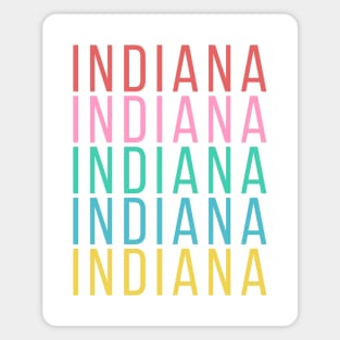 Indiana State Repeated Text Magnet